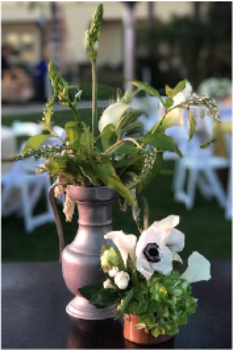 Event Floral Design Brass White Green