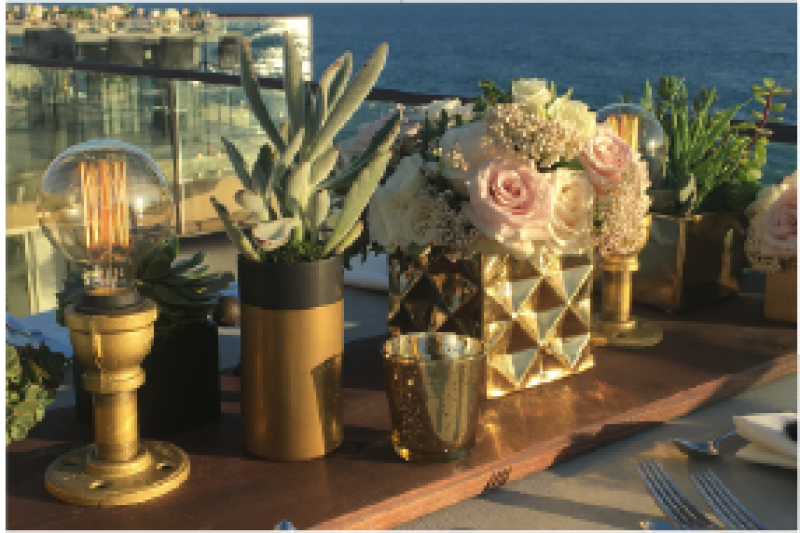 Event Floral Design Gold Geometric