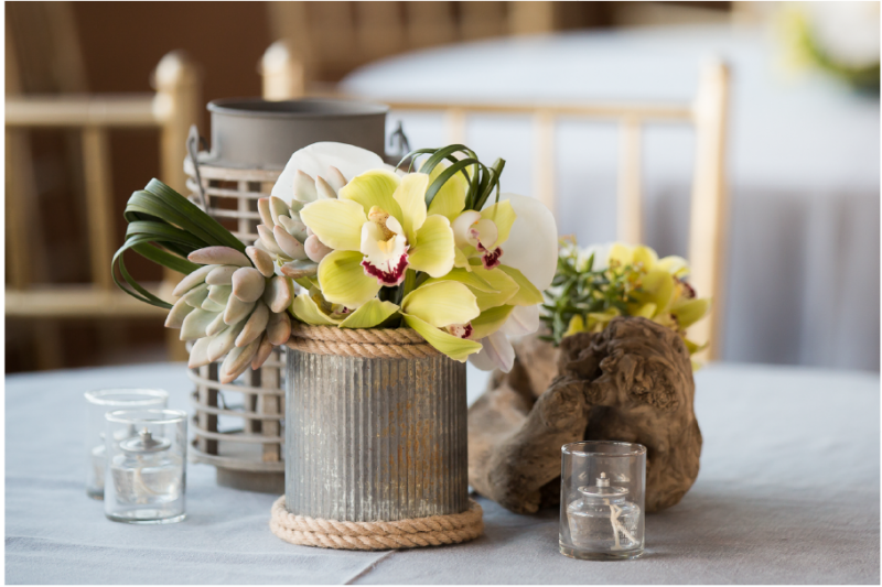 Event Floral Design Modern Nautical Galvanized