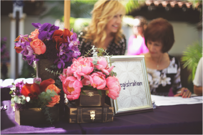 Event Floral Design Registration Table