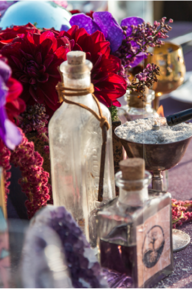 Event Floral Design Vintage Bottles